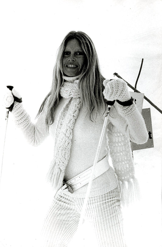 Brigitte Bardot with Skis