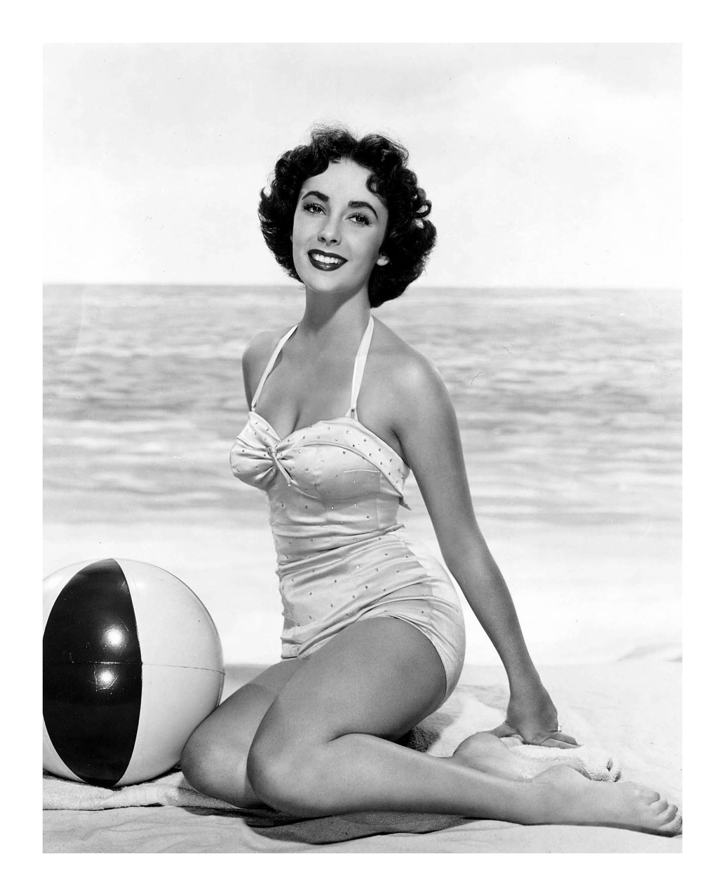 Elizabeth Taylor with Beach Ball