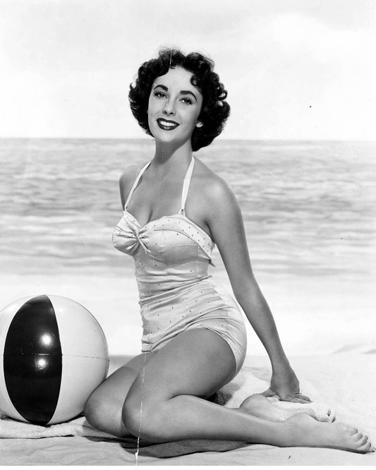 Elizabeth Taylor with Beach Ball