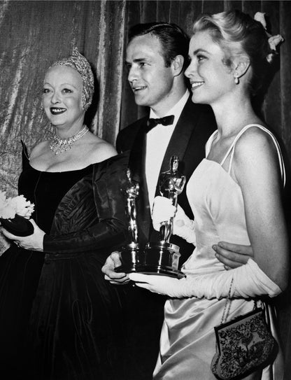 Bette Davis, Marlon Brando et Grace Kelly aux Oscars