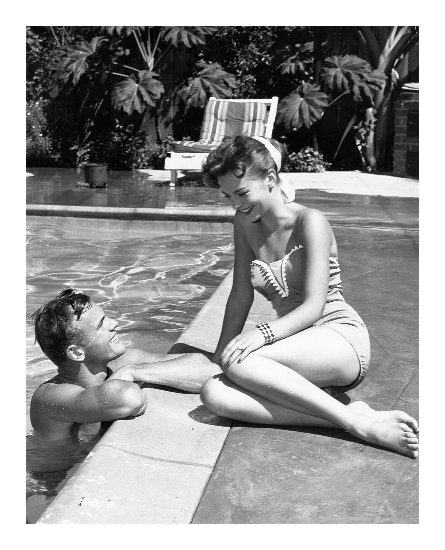 Natalie Wood and Tab Hunter Swimming