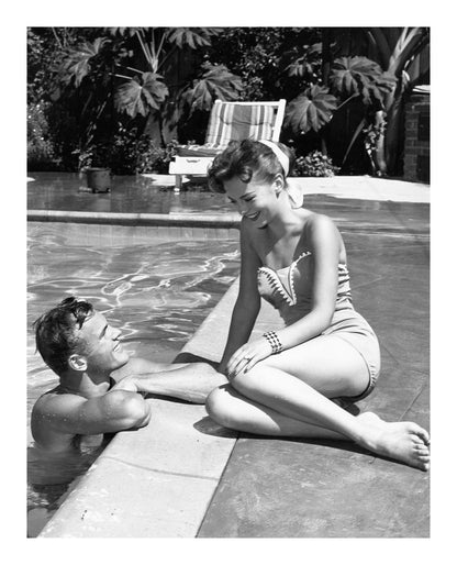 Natalie Wood and Tab Hunter Swimming