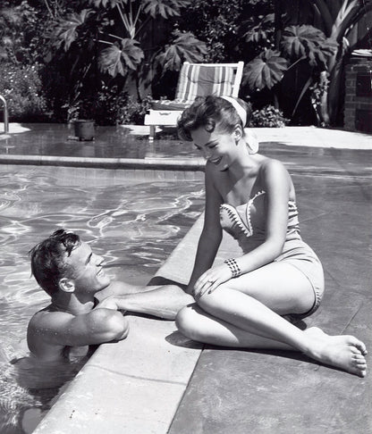 Natalie Wood and Tab Hunter Swimming