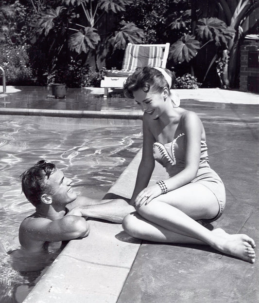 Natalie Wood and Tab Hunter Swimming