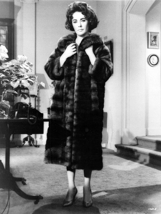 Elizabeth Taylor in Fur Coat for "Butterfield 8"