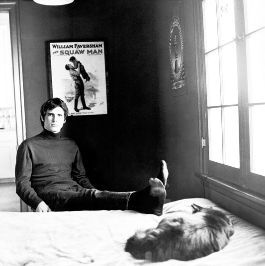 Harrison Ford at Home with His Dog