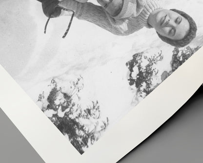 Grace Kelly Sledding in Switzerland