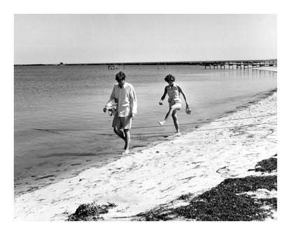 John F. Kennedy and Jacqueline Kennedy at the Beach