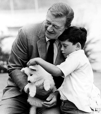 John and Ethan Wayne with Puppy