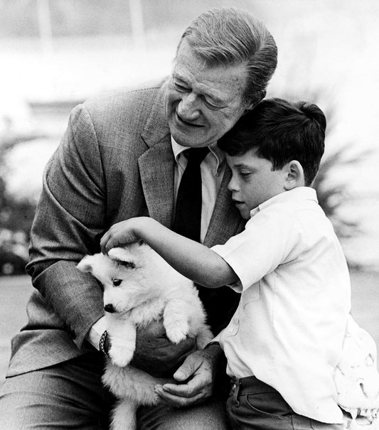 John and Ethan Wayne with Puppy