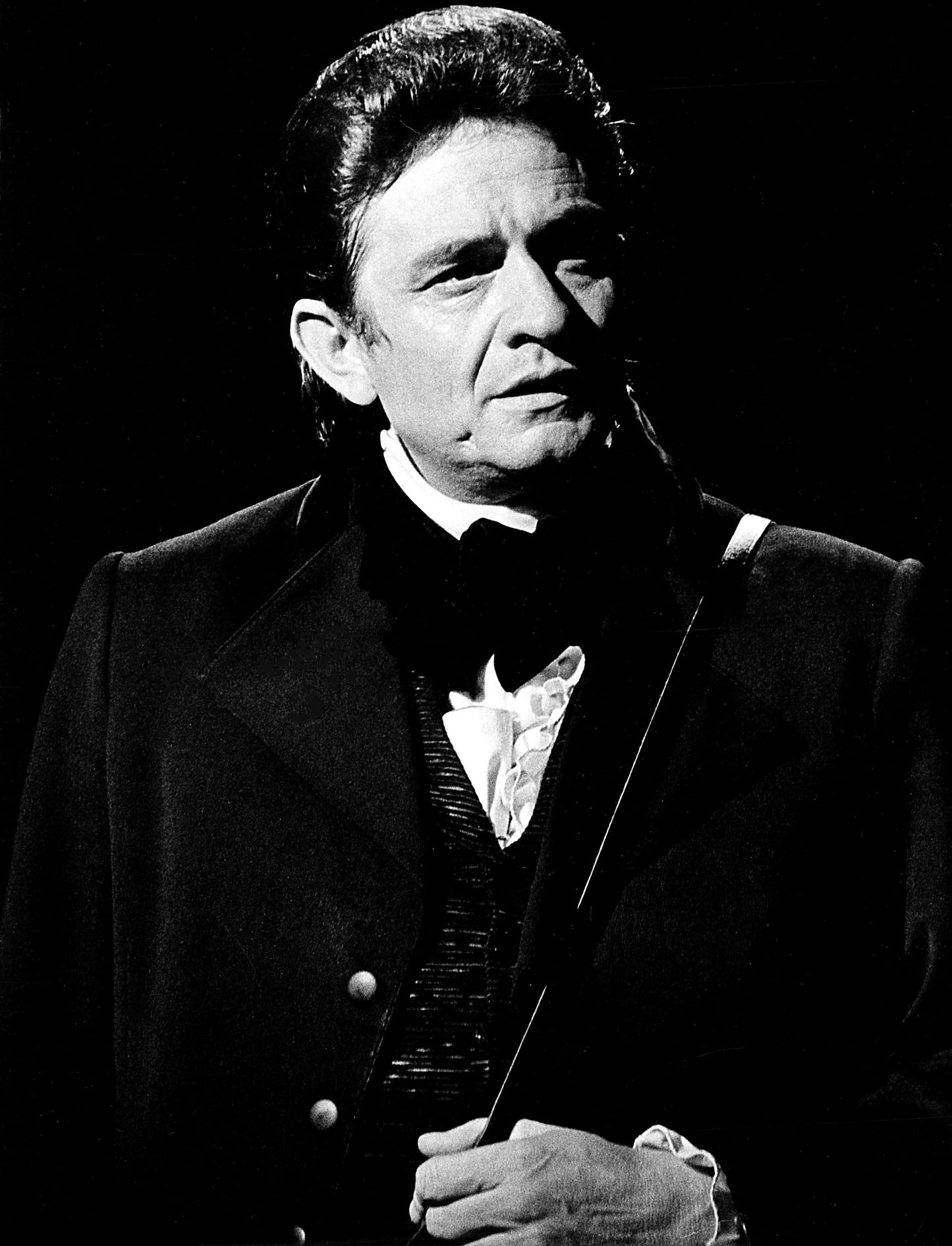 Johnny Cash spielt Mundharmonika