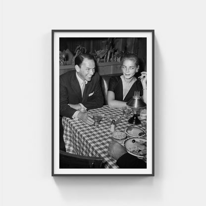 Frank Sinatra and Lauren Bacall at Villa Capri