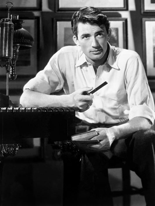 Gregory Peck Posed with Pipe