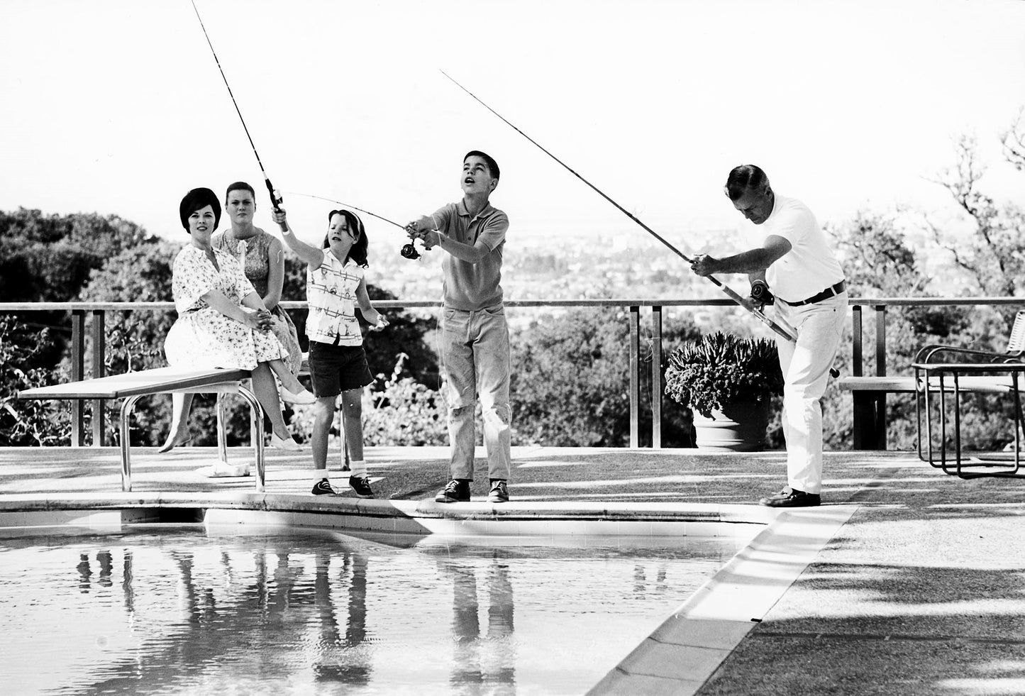 Shirley Temple Fishing with Family