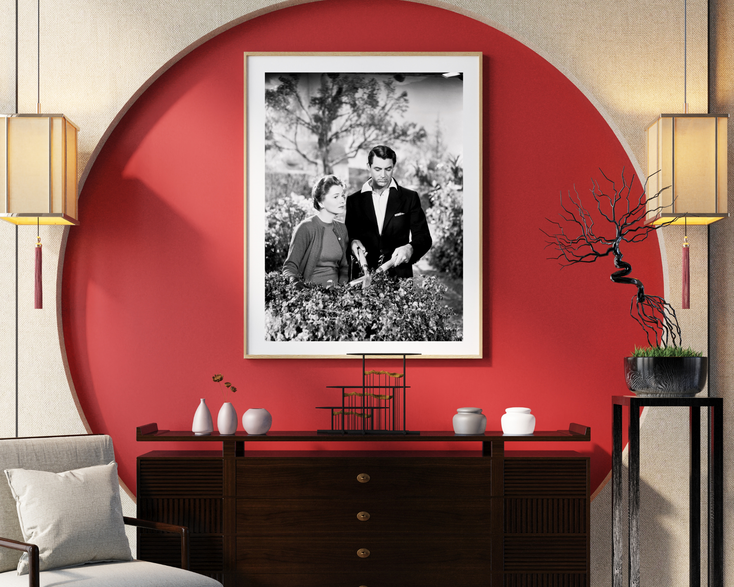 Cary Grant and Joan Fontaine in Hitchcock's Suspicion