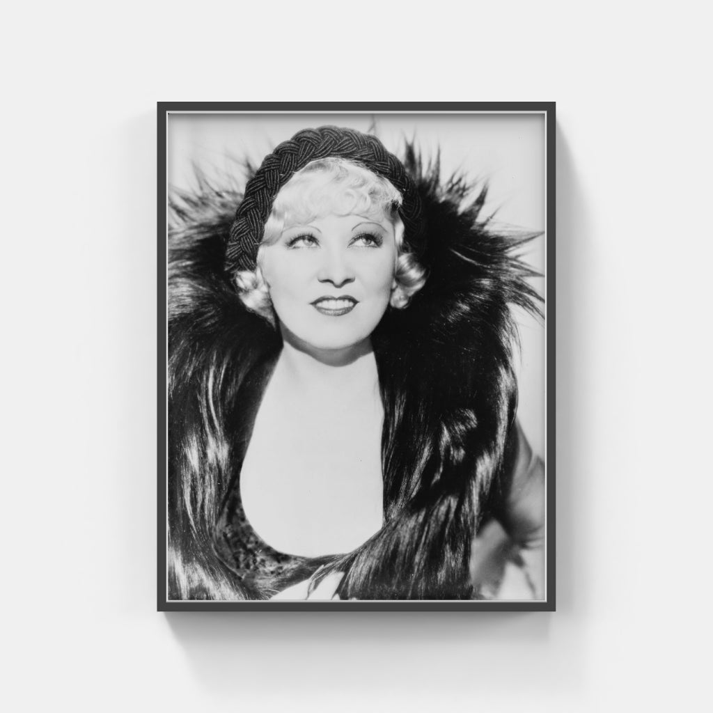 Mae West in Feather Dress