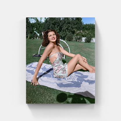 Rita Hayworth Sunbathing