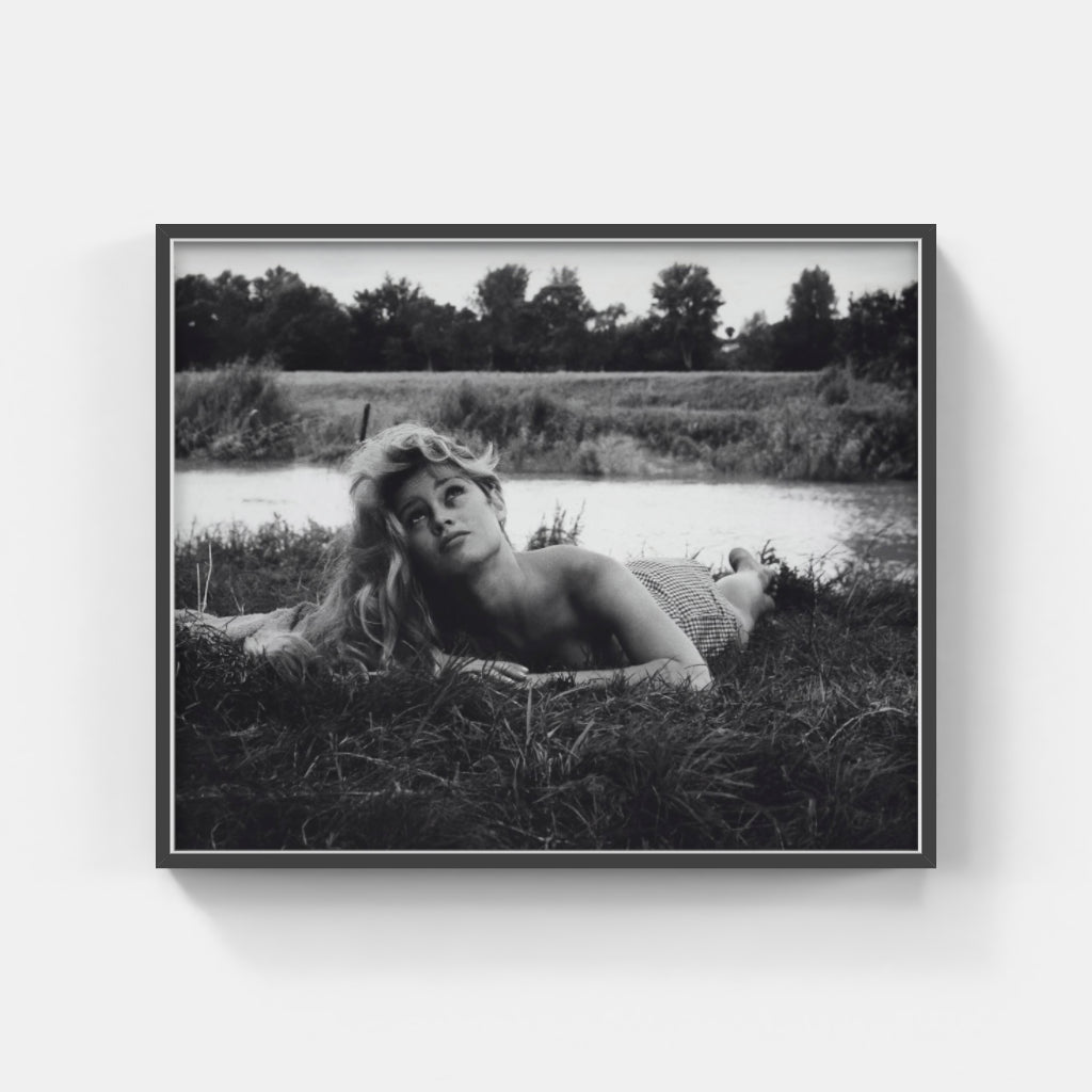 Brigitte Bardot Lying in Grass