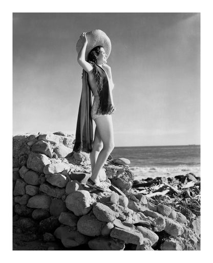 Rita Hayworth on the Shore