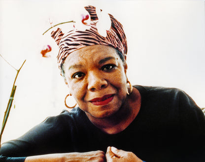 Maya Angelou with Orchids