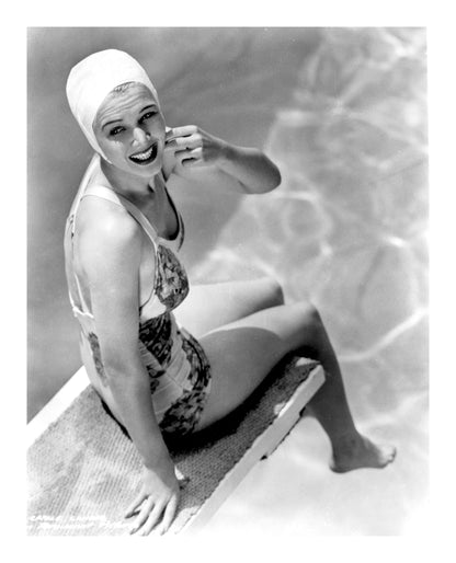 Carole Landis Posed on Diving Board