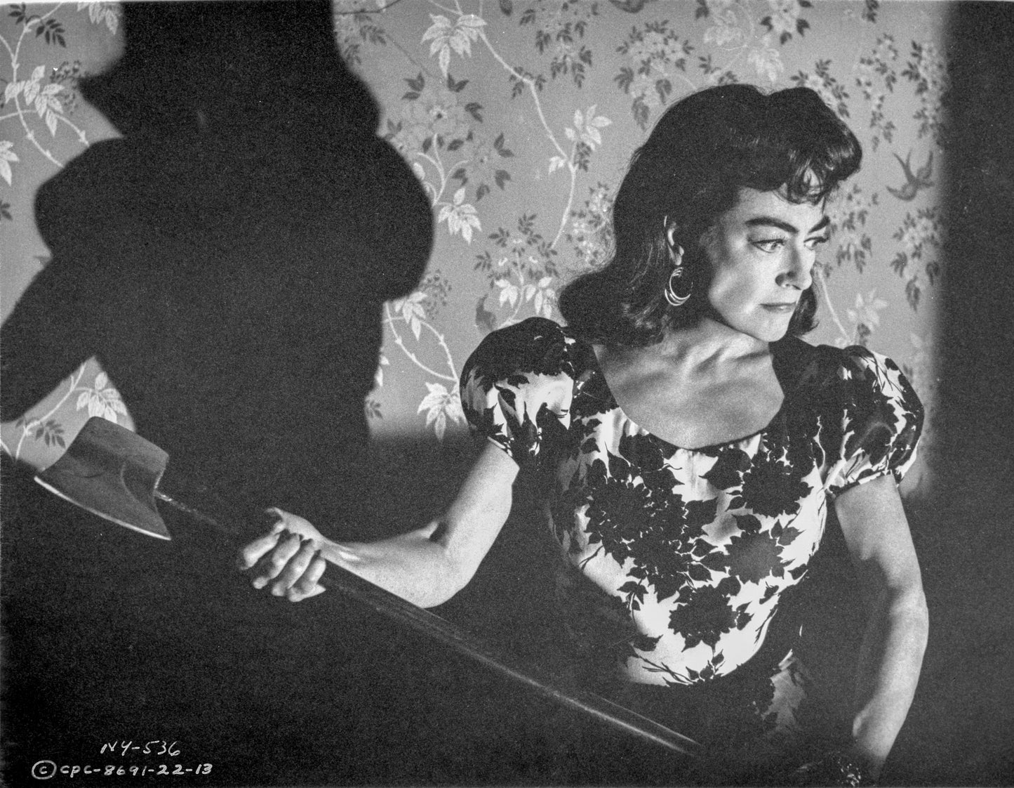 Joan Crawford Dramatic Portrait with Axe