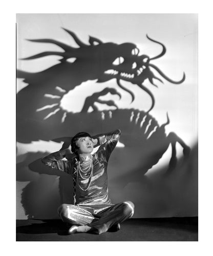 Anna Wong Sitting with Dragon Shadow