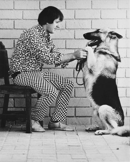 Sonny Bono With His Dog