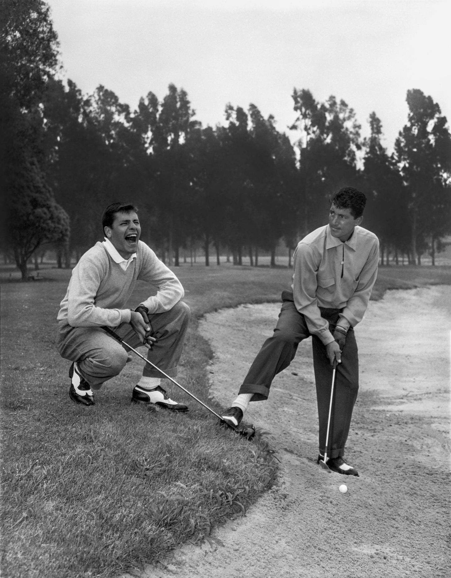 Dean Martin and Jerry Lewis Playing Golf