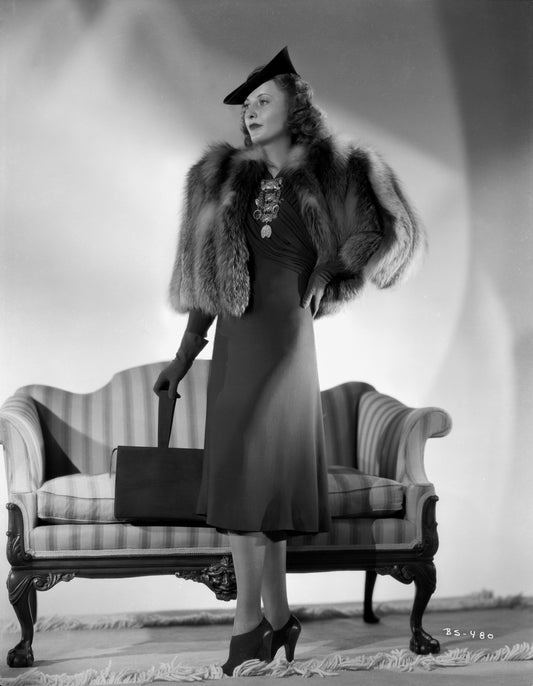 Barbara Stanwyck in Fur Stole