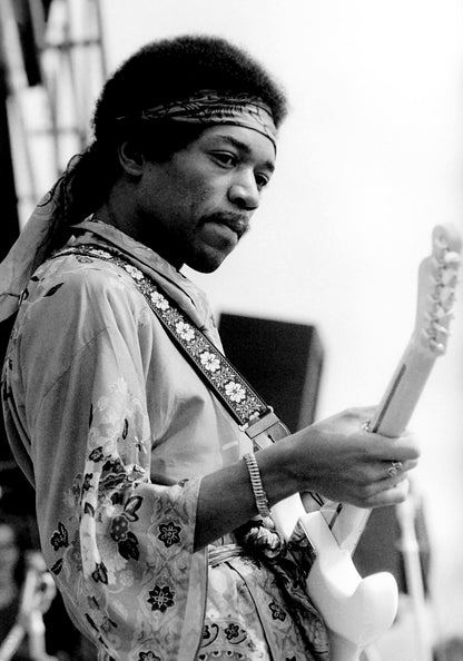 Jimi Hendrix Performing at the Newport Jazz Festival