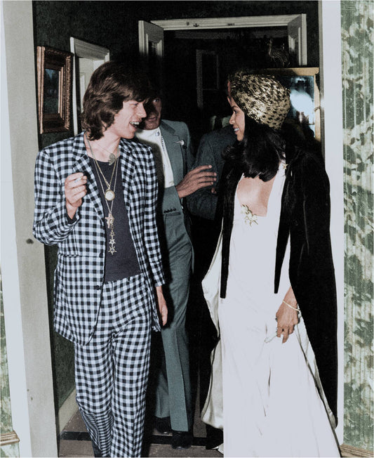 Mick and Bianca Jagger in Paris