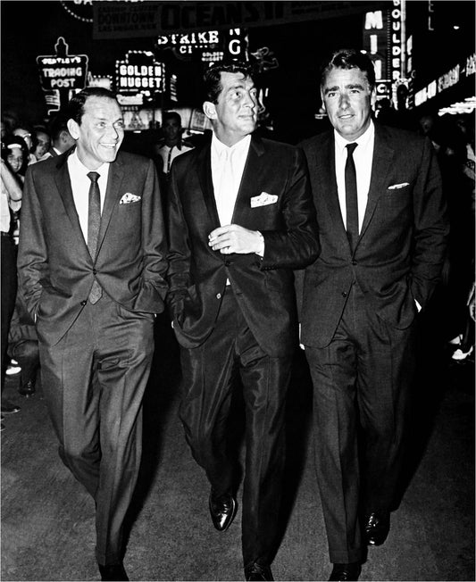 Frank Sinatra, Dean Martin und Peter Lawford in Vegas zur Premiere von „Ocean’s Eleven“