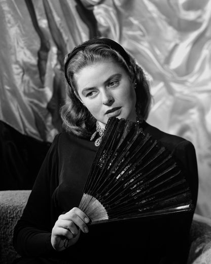 Ingrid Bergman avec un ventilateur