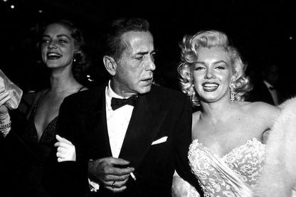 Lauren Bacall, Humphrey Bogart und Marilyn Monroe bei der Premiere