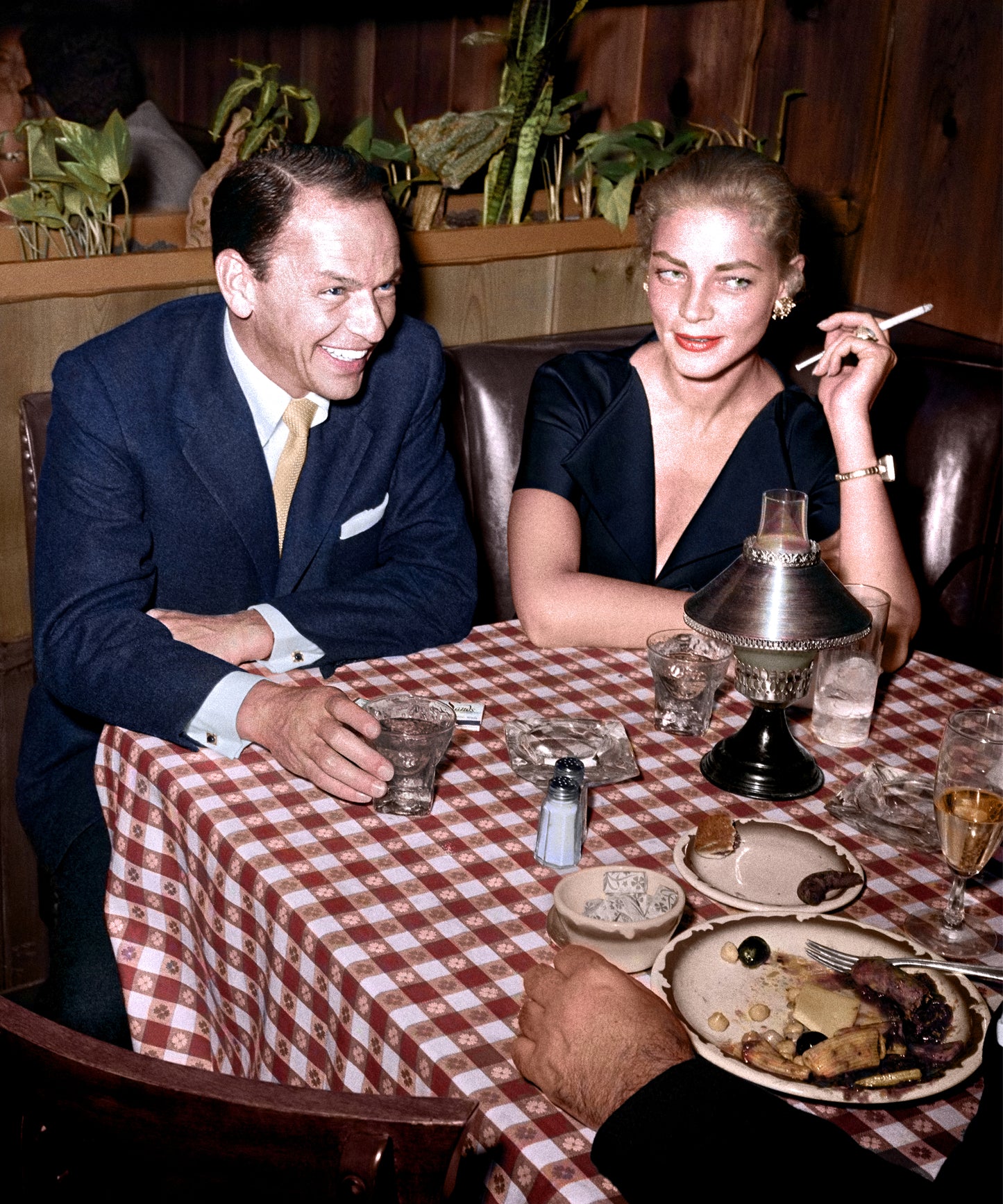Frank Sinatra and Lauren Bacall at Villa Capri