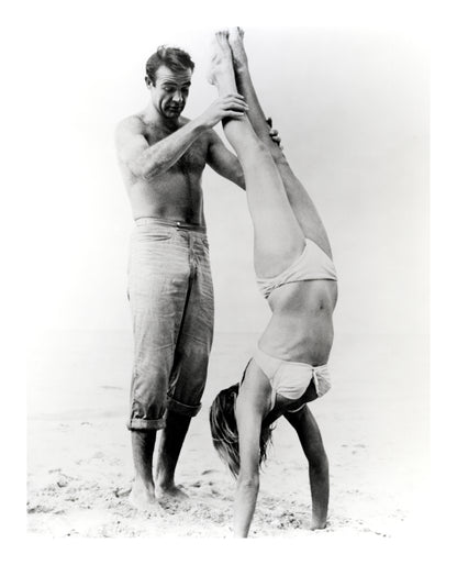 Sean Connery: Beach Handstand