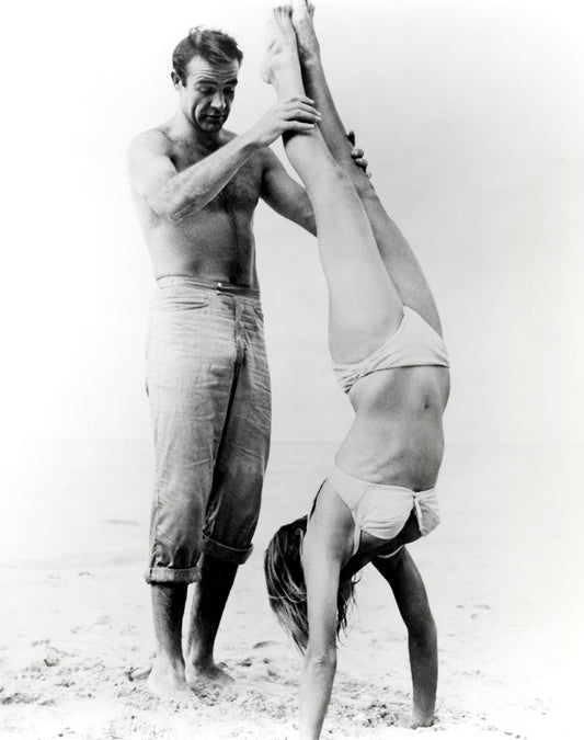 Sean Connery: Beach Handstand