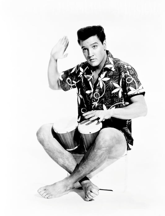 Elvis Presley Playing Drums