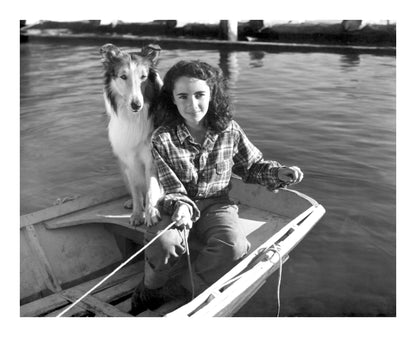 Elizabeth Taylor Sitting in Boat
