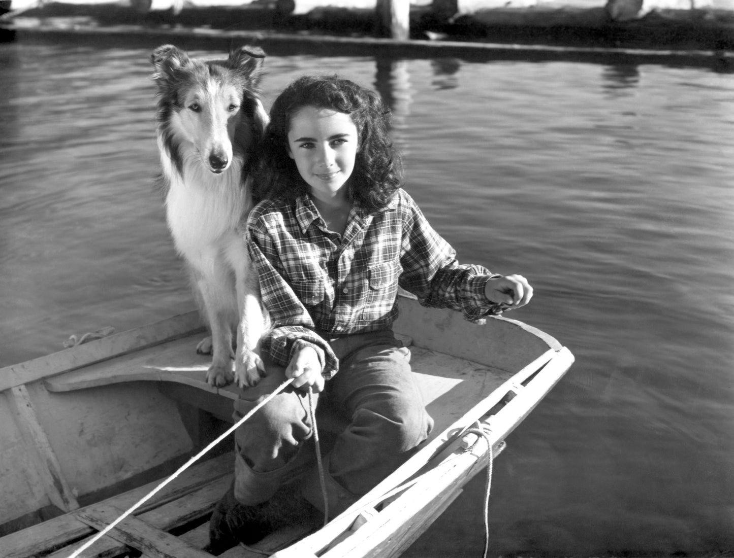 Elizabeth Taylor Sitting in Boat