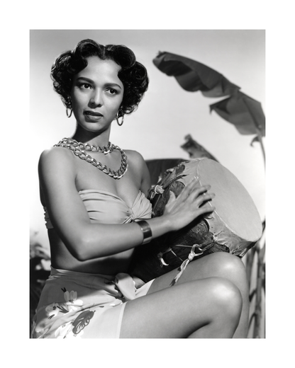 Dorothy Dandridge Holding Drum for "Tarzan's Peril"