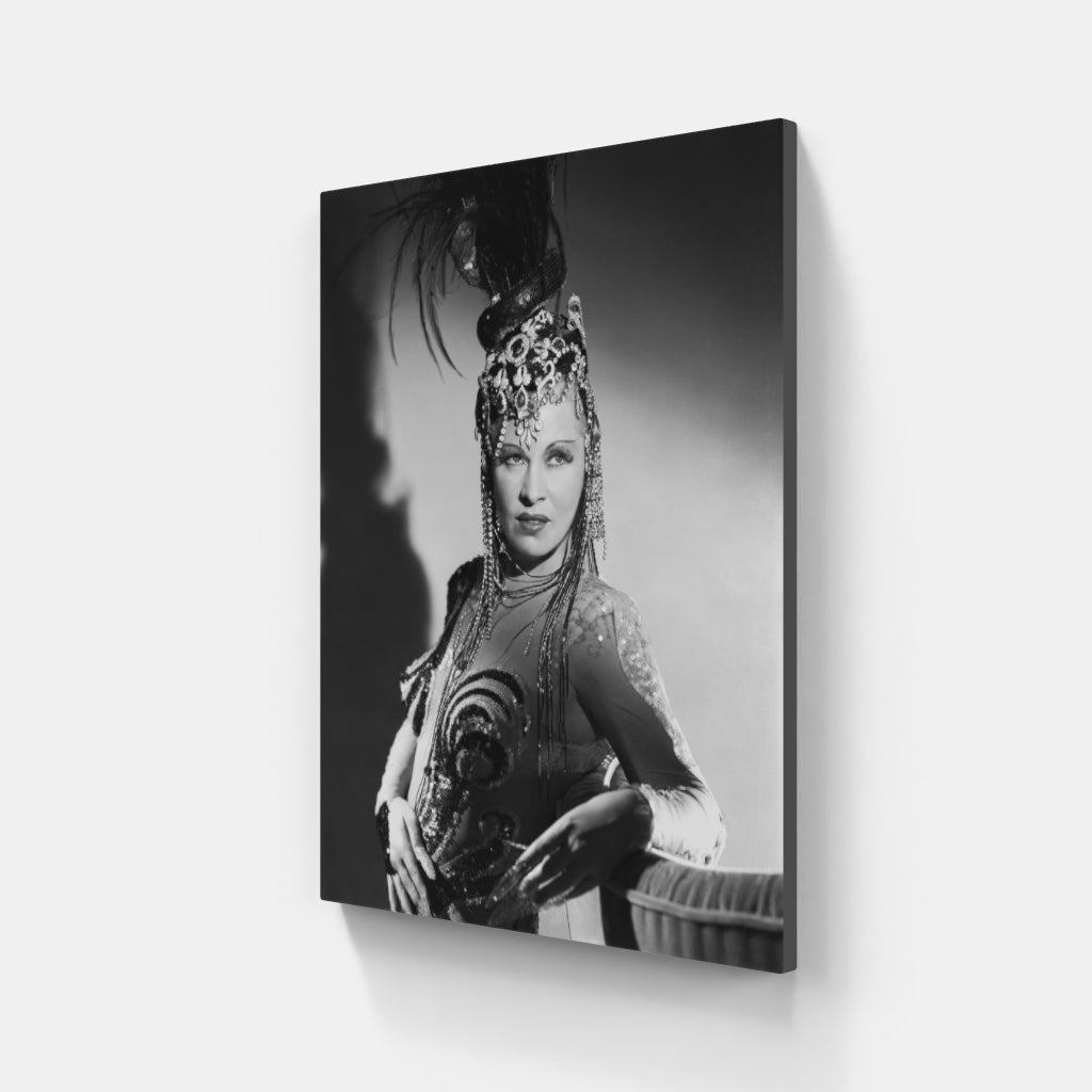 Mae West in Headdress