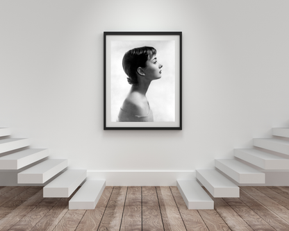 Audrey Hepburn Stunning Profile Portrait
