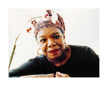 Maya Angelou with Orchids