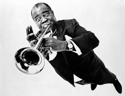 Louis Armstrong Quirky Trumpet Portrait