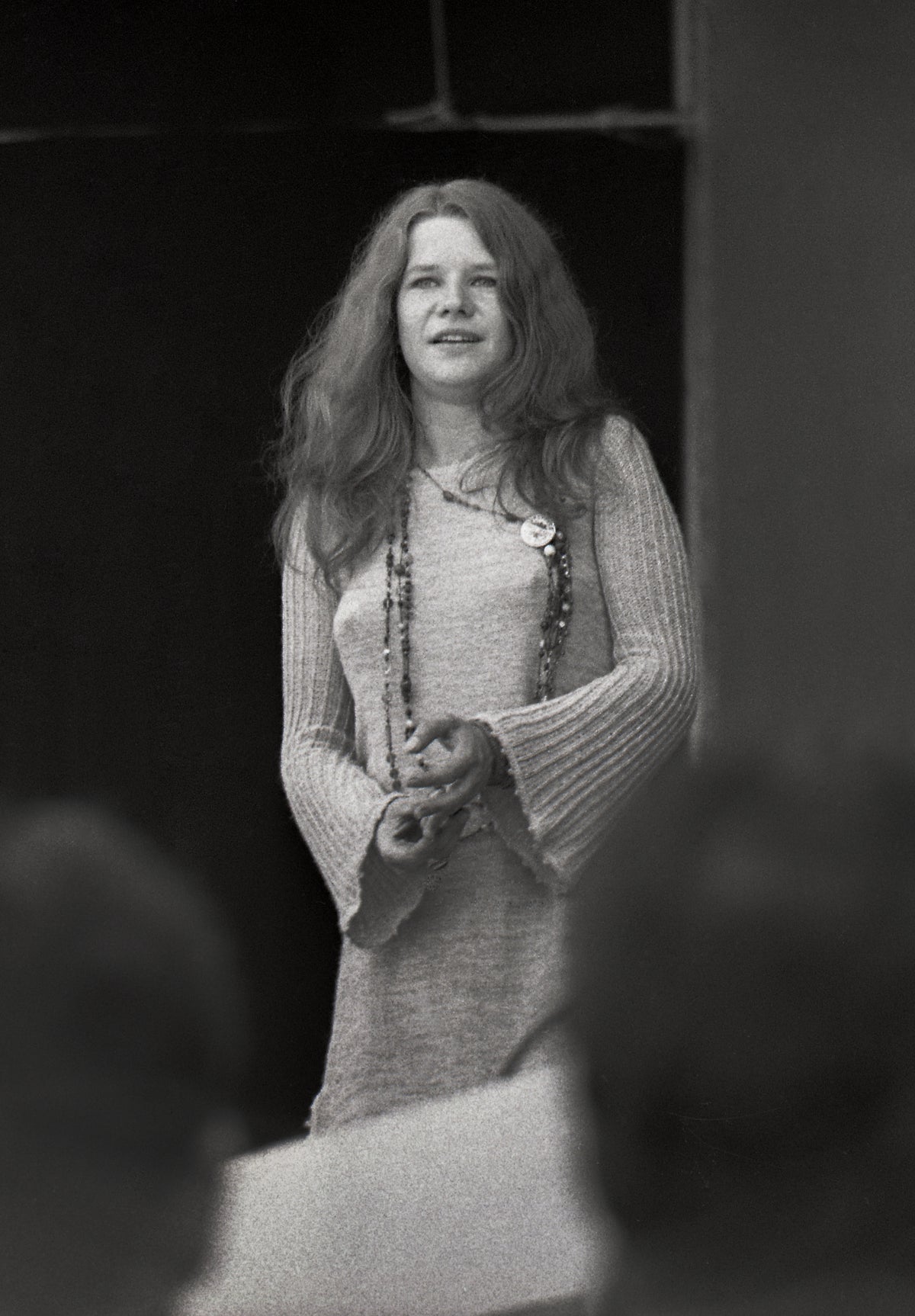 Janis Joplin Candid and Smiling at Monterey Pop