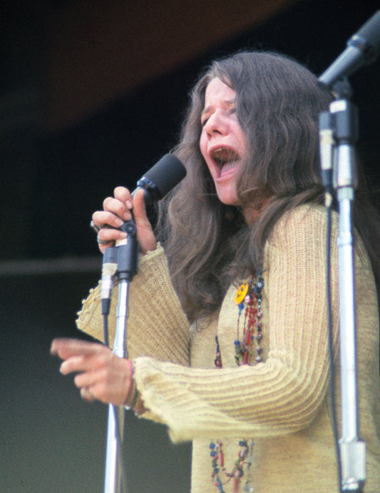 Janis Joplin Singing on Stage at Monterey Pop