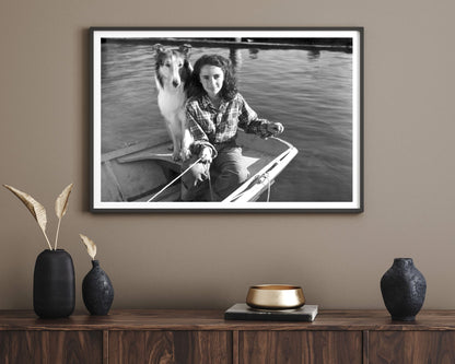 Elizabeth Taylor Sitting in Boat