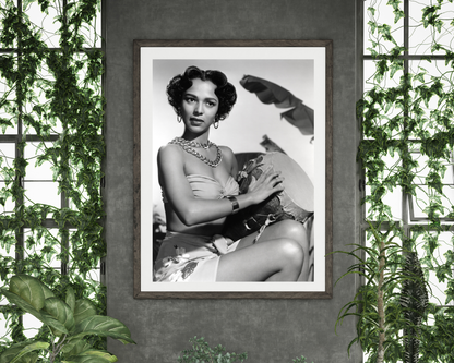 Dorothy Dandridge Holding Drum for "Tarzan's Peril"